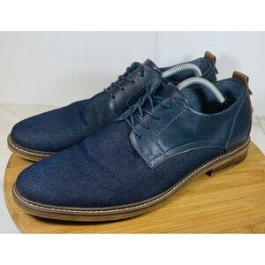 Restoration Hayes 313560 Men’s Oxford Shoe Navy Fabric/faux Leather Lace-Up 10m